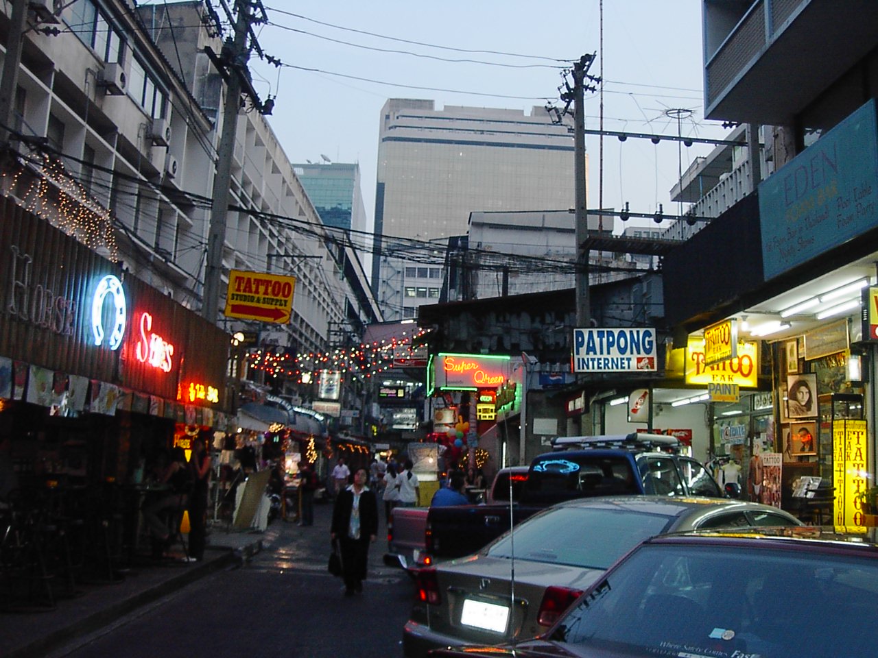 Patpong modern shophouse rows